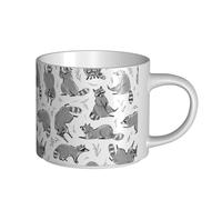YWSOTRE Cute Racoon, Large-Capacity Ceramics Mug Tea Cup Coffee Mugs Ceramic Cup 450 ml