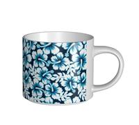 YWSOTRE Floral Hibiscus, Large-Capacity Ceramics Mug Tea Cup Coffee Mugs Ceramic Cup 450 ml