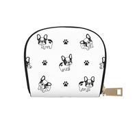 YWSOTRE French Bulldog Paw, Pu Leather Shell Card Bag Stylish Credit Card Holder Wallet Card Case