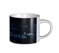 YWSOTRE Glowing Mathematical Physics Chemistry Formulas, Large-Capacity Ceramics Mug Tea Cup Coffee Mugs Ceramic Cup 450 ml