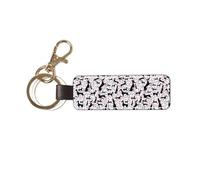 YWSOTRE Greyhounds And Paw Heart, PU Leather Keychain,Keyring Key Chain Ring Holder Organizer 1 pc