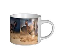 YWSOTRE Horse Running in The Desert, Large-Capacity Ceramics Mug Tea Cup Coffee Mugs Ceramic Cup 450 ml