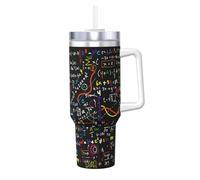 YWSOTRE Math Physics Formula,40OZ Ice Bully Cup with Handle Stainless Steel Mug Water Bottle