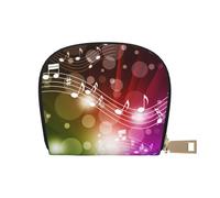 YWSOTRE Music Note Musical Theme, Pu Leather Shell Card Bag Stylish Credit Card Holder Wallet Card Case