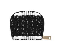 YWSOTRE Music Note Piano, Pu Leather Shell Card Bag Stylish Credit Card Holder Wallet Card Case