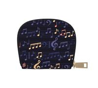 YWSOTRE Music-Seamless-Pattern, Pu Leather Shell Card Bag Stylish Credit Card Holder Wallet Card Case