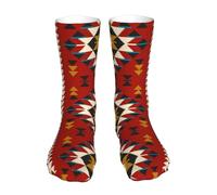 YWSOTRE Native Southwest American Indian Aztec Navajo, Adult Crew Socks Sports Compression Socks 40cm