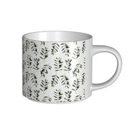 YWSOTRE Olive Branch Watercolor Style Nature, Large-Capacity Ceramics Mug Tea Cup Coffee Mugs Ceramic Cup 450 ml