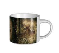 YWSOTRE Print Nature Wild Animal Deers, Large-Capacity Ceramics Mug Tea Cup Coffee Mugs Ceramic Cup 450 ml