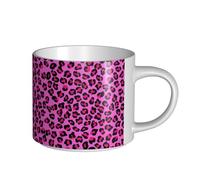 YWSOTRE Purple Leopard Print, Large-Capacity Ceramics Mug Tea Cup Coffee Mugs Ceramic Cup 450 ml