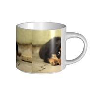 YWSOTRE Rottweiler Dogs Cute Dogs Puppy Pets Small, Large-Capacity Ceramics Mug Tea Cup Coffee Mugs Ceramic Cup 450 ml