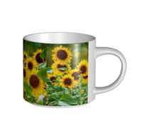 YWSOTRE Sunflower Plant Printed, Large-Capacity Ceramics Mug Tea Cup Coffee Mugs Ceramic Cup 450 ml