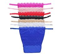 YWTAENOH 7Pcs Lady Lace Clip-on Mock Camisole Double Layers Bra Insert Overlay Modesty Panel Vest Tanks for Women