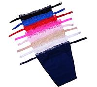 YWTAENOH 8Pcs Women Lace Clip-on Mock Camisole Bra Insert Overlay Modesty Panel Vest Tanks