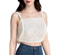 YWTAENOH Lace Mock Camisole Bras Wrapped Chest Cover for Women Wearable Vest White
