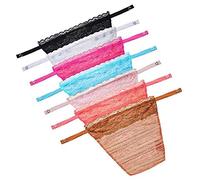 YWTAENOH Lady Lace Clip-on Mock Camisole Bra Insert Overlay Modesty Panel Vest Tanks for Women 7Pcs