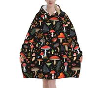 Ywtgeyey Mushroom Wearable Blanket Oversized Blanket Cozy Hoodie For Adults Sweatshirt Sweater Blanket Hoodie With Pocket, Mushroom3, Normal