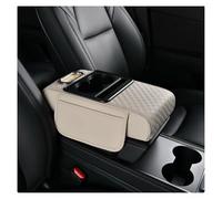 YWUANNMGAZ Car Arm Rest Cushion For Nissan Qashqai J12 2021-2025, Center Console Armrest Pillow Car Armrest Pad Trucks With Cup Holder, Armrest Pad Storage Bag(White)
