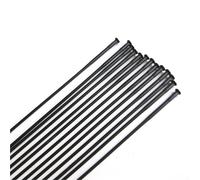 YWUIPGS 12Pcs Triple Butted Spokes - 14G Straight Pull Round Spokes - Super Lightweight Stainless Steel Black - High-Performance Spokes for Road & MTB Wheel Builds(294mm)