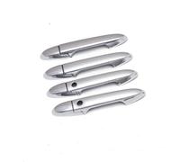 YWUIPGS for Fit Jazz 2014-2020 Carbon Fiber & Chrome Door Handle Covers, ABS Plastic Exterior Handle Protector Guard Trim, 4PCS Set (GE8 GK5 Models)(Silver 2 Buttons)