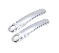 YWUIPGS for Seat Ibiza MK3 6L 2003-2009 Chrome & Carbon Fiber Door Handle Covers, ABS Plastic Exterior Handle Protector Guard Trim, 4PCS Set(Model 8)