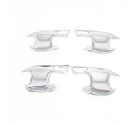 YWUIPGS for Seltos 2019-2022 Carbon Fiber & Chrome Door Handle Covers, ABS Plastic Exterior Handle Protector Guard Trim, 4PCS Set (SP2 CUV/SUV Models)(ABS Chrome)