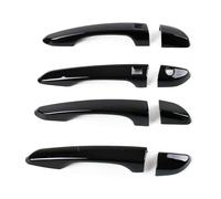 YWUIPGS for Tucson 2015-2020 Chrome & Gloss Black Door Handle Covers, ABS Plastic Exterior Handle Protector Guard Trim, 4PCS Set (SUV Models)(Black 1K 2B)