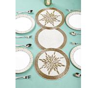 YWULY Beautiful Beaded Dining Table Runner Craftsmanship | Pack of 1 Measure 13 * 36 Inches| Thanksgiving - Occasional Decoration Flower Pattern-042