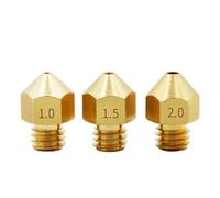 YWXCBNCI 1pcs M6 Copper Nozzle 1.0mm .5mm 2. Larger Diameter Nozzles For .75mm 3mm Filament Big Hole Brass 3D Printer Parts(1.5mm for 3.0mm)