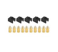 YWXCBNCI 5pcs Ender 3 S1/Ender 3 S1 Pro Silicone Sock and 10pcs Nozzle,Compatible With Ender 3 S1/S1 Pro/S1 Plus 3D Printer(10pcs Nozzle 0.4mm)