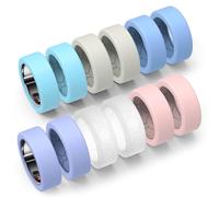 YWXTW [12 Pack Ring Cover for Oura Ring 3/4/Samsung Ring/Ultrahuman Ring, [Upgraded Anti Slip Design] Rhombic Texture Anti-Scratch Silicone Ring Protector for Men/Women, Dopamine S-Patent Pending