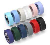 YWXTW [12 Pack Ring Cover for Oura Ring 3/4/Samsung Ring/Ultrahuman Ring, [Upgraded Anti Slip Design] Rhombic Texture Anti-Scratch Silicone Ring Protector for Men/Women, Multicolor M-Patent Pending