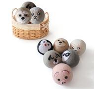 YWXWY Wool Dryer Balls, Cute Pattern Drying Balls for Laundry, Anti Static, Saving Drying Time&Reducing Clothing Wrinkles, Dryer Balls Laundry Reusable - 6 Pack