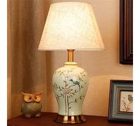 YWXXKL Contemporary Flowers and Birds Ceramics Table Lamp The American Village Living Room Bedroom Study Villa Hotel Bedside Desk Lamp