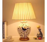 YWXXKL Contemporary Flowers and Birds Ceramics Table Lamp The American Village Living Room Bedroom Study Villa Hotel Bedside Desk Lamp