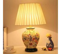 YWXXKL Contemporary Flowers and Birds Ceramics Table Lamp The American Village Living Room Bedroom Study Villa Hotel Bedside Desk Lamp
