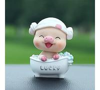 YWXXKL Cute Car Dashboard Toys Nodding Cat Funny Shaking Head Toys Bobblehead Pig Dolls Car Ornaments Home Auto Interior Decoration
