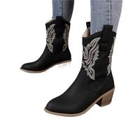 YXADGML Cowboy Boots For Women Women Boots Fashion Casual Shoes For Women High Heels Strange Style Pointed Toe Solid Color Boots(Black,38)