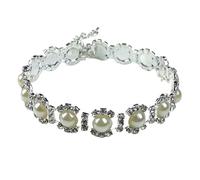 YXADGML Dog Collar Necklace Luxury Rhinestone Collar For Small Dogs Pearl Chain Necklace Adjustable Neck Strap Jewelry Diamond Dog Accessories(25cm)