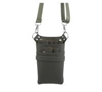 YXADGML Hairdressing Bag PU Leather Bag Case With Adjustable Belt Belt For Storing Hairdressing Tools Scissors Clips Holster Combs High Capa(Green)