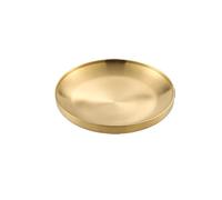 YXADGML Stainless Steel Plate Double Insulated 304 Stainless Steel Plate Disc Dinner Plate Flat Bottom Fruit Tray Dinner Set Plates and Dishes(Color2-23cm)