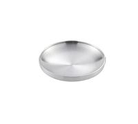 YXADGML Stainless Steel Plate Double Insulated 304 Stainless Steel Plate Disc Dinner Plate Flat Bottom Fruit Tray Dinner Set Plates and Dishes(Color1-21cm)