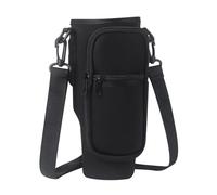 YXADGML Water Bottle Bag 40oz Neoprene Water Bottle Carrier Bag Cup Sleeve with Adjustable Shoulder Strap Water Bottle Holder Pouch(Black-01)