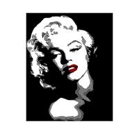 YXBOMG Paint by Numbers Marilym Monro Black and White, Paint by Number for Adults Beginner, Painting by Number DIY Adult Paint by Number Oil Painting Arts Crafts 16x20 Inch / 40 x 50cm