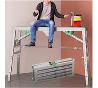 YXCMD Multipurpose Folding Work Platform Scaffolding Work Platform Scaffold Tower Ladder Stool Bench Carbon Steel Structure with 400 kg Duty(140cm/4.5ft)