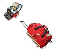 YXCMD Rolling Medical Bag with Detachable Trolley, Emergency Medical Backpack,Large Capacity Responder Trauma Bag with Compartments, for Home Health Nurses, Doctors, EMT, EMS