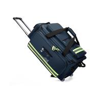 YXCMD Rolling Medical Bag with Wheels & Customizable Dividers, First Aid Organizer for Nurses, EMTs, Doctors - Large Capacity, Reflective Strips, Durable 1800D Oxford (Empty)(Blue)