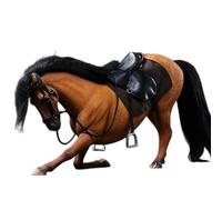 YXCQHZM 1/12 Scale Realistic Horse Mount Figurine Model with Tack Hand Painted Model for Display, Play or Gift (grey)