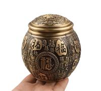 YXCQHZM A Hundred Blessings Small Urn for Human Ashes Keepsake,for Adult/Pet, Brass