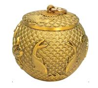 YXCQHZM Medium Keepsake Urns for Human Ashes Made of Brass, Handmade Ceramic Pet Urn for Small Dogs, Cats,Rabbits, Small Animals